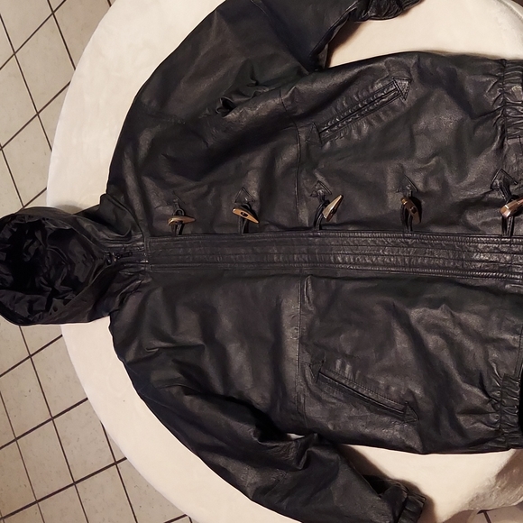 Leather Genuine Black Jacket GREE BELL - Picture 11 of 11